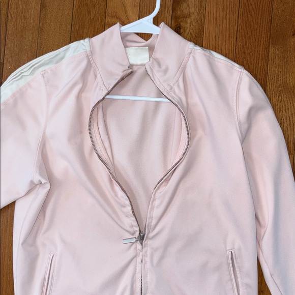 Maeve Anthropologie Pink Jacket Full Zip Sweatshirt Size Small Oversized - Picture 2 of 9